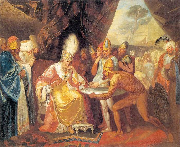 Franciszek Smuglewicz Scythians meeting with Darius Sweden oil painting art